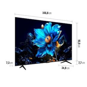 Smart TV 75” TCL QLED 4K Ultra HD 75P7K com Sistema Operacional Google TV, HDR10+, HDMI 2.1, Chromecast built-in, Dolby Vision e Atmos