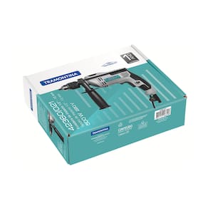 Furadeira de Impacto Tramontina 1/2" com Empunhadura Auxiliar e Sistema de Reversão - 500W - 220V - 2