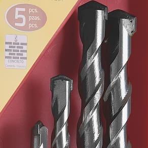 Jogo de Brocas Tramontina para Concreto Master - 5 Peças - JOGO DE BROCAS P/ CONCRETO TRAMONTINA MASTER 5P - 1