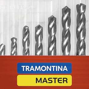 Jogo de Brocas HSS para Aço Tramontina Master Polegadas - 13 Peças - JOGO DE BROCAS HSS PARA ACO TRAMONTINA 13 PEÇAS - 1