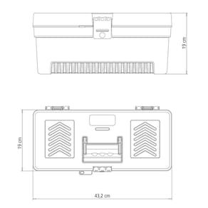 Caixa Plástica para Ferramentas 17" Tramontina Master com Bandeja Removível - CX PLASTICA TRAM. P/ FERRAMENTAS 17 C/ BANDEJA REM - 3