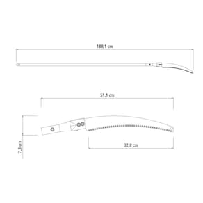Serrote de Poda Tramontina Profissional 13" / 330 mm em Aço com Cabo de Madeira 145 cm - SERROTE DE PODA PROFISSIONAL 13 330 MM TRAMONTINA. - 2