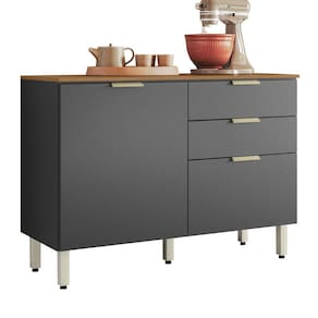 Balcão Demóbile Aspen com 2 Portas, 2 Gavetas e 1 Prateleira - 120cm de largura
