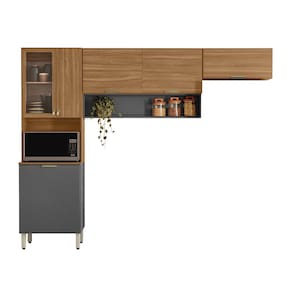 Cozinha Compacta Demóbile Aspen com 6 Portas e 2 Prateleiras - 250cm de largura