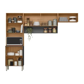 Cozinha Compacta Demóbile Aspen com 6 Portas e 2 Prateleiras - 250cm de largura
