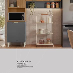 Cozinha Compacta Demóbile Aspen com 6 Portas e 2 Prateleiras - 250cm de largura