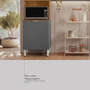 Cozinha Compacta Demóbile Aspen com 6 Portas e 2 Prateleiras - 250cm de largura