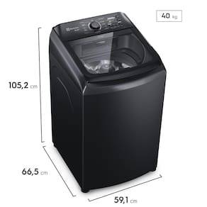 Lavadora de Roupas Electrolux Efficient LEP15 14,5kg com Cesto Inox, Ultra Filter e Tecnologia Jet&Clean - Preta