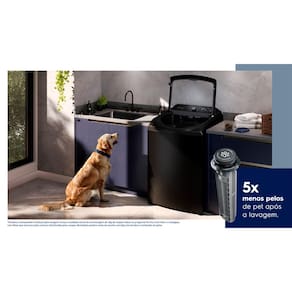 Lavadora de Roupas Electrolux Expert LEB18 18kg com Tecnologia Tripla Filtragem, Jet&Clean e Função Pet Pro - Preta