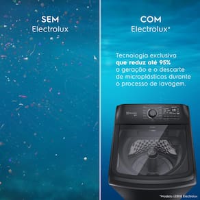 Lavadora de Roupas Electrolux Expert LEB18 18kg com Tecnologia Tripla Filtragem, Jet&Clean e Função Pet Pro - Preta