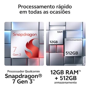 Smartphone JOVI V50 5G Vermelho Âncora 512GB, 12GB RAM, Snapdragon 7 Gen3, Tela 6.77” Amoled 120Hz, Câmera Dupla 50MP, Android 15 e IP69