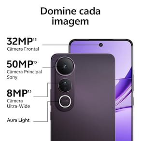 Smartphone JOVI V50 Lite 5G Preto Eclipse 256GB, 8GB RAM, Dimensity 6300, Tela AMOLED 6.77" 120Hz, Câmera Traseira 50MP, Android 15 e IP65