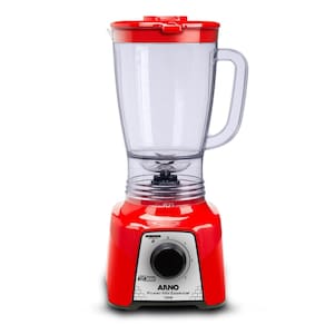 Liquidificador Arno Power Mix Essential Vermelho 700W 3 Velocidades Copo 2,4L Lâminas Afiadas