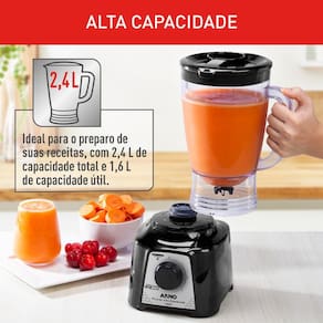 Liquidificador Arno Power Mix Essential LQ19 700W Jarra 2,4L 3 Velocidades Preto - 110V - 2