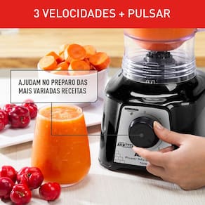 Liquidificador Arno Power Mix Essential LQ19 700W Jarra 2,4L 3 Velocidades Preto - 220V - 3