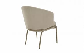 Poltrona Herval Hermes Pés em Metal Assento D33 Encosto D28 Bege - 2