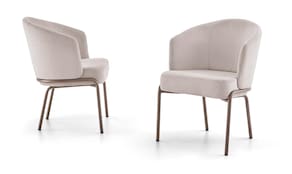 Poltrona Herval Hermes Pés em Metal Assento D33 Encosto D28 Bege - 3