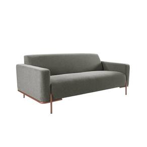 Sofá 3 Lugares Herval Guatemala Espuma Soft Molas Madeira Maciça Cinza - 1