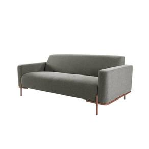 Sofá 3 Lugares Herval Guatemala Espuma Soft Molas Madeira Maciça Cinza - 2