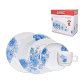 Aparelho de Jantar 20 peças Hauskraft em Opaline Recanto – Floral - 1