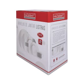 Aparelho de Jantar 20 peças Hauskraft em Porcelana Listras - 2