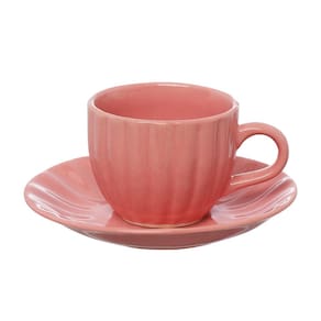 Jogo de Xícaras para Chá Hauskraft Bella com Pires Rosa 150ml – 4 Peças - 3