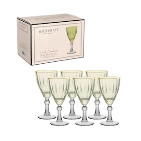 Conjunto de Taças para Água/Vinho Hauskraft Dominic em Vidro 275 ml Verde - 6 Peças - 1