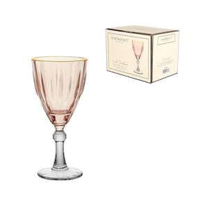 Conjunto de Taças para Água/Vinho Hauskraft Dominic em Vidro 275 ml Rosa - 6 Peças - 2