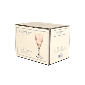 Conjunto de Taças para Água/Vinho Hauskraft Dominic em Vidro 275 ml Rosa - 6 Peças - 3