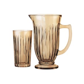 Conjunto de Jarra e Copos Hauskraft em Vidro Melina Âmbar – 7 Peças - 1
