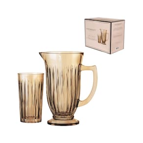 Conjunto de Jarra e Copos Hauskraft em Vidro Melina Âmbar – 7 Peças - 3