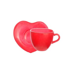Jogo de Xícaras para Café Hauskraft Heart em Vidro 85 ml Vermelha – 4 Peças - 3