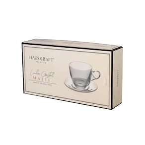 Conjunto de Xícaras para Chá Hauskraft Menfis com Pires em Cristal ônix 170ml – 4 Peças - 2