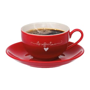 Jogo de Xícaras para Chá Hauskraft L`amour em Porcelana 160 ml Vermelha - 6 Peças - 1