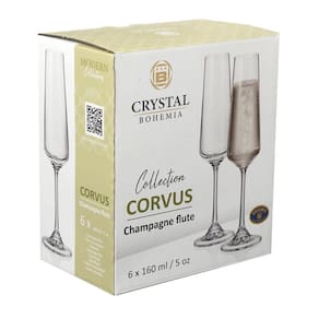 Conjunto de Taças para Champanhe Hauskraft Corvus em Cristal 160 ml - 6 Peças - 2