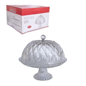 Prato para Bolo Hauskraft Sutil com Pedestal em Vidro - 25 cm - 1