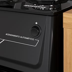 Fogão Itatiaia 4 Bocas Electra Glass Plus com Mesa de Vidro e Acendimento Automático Bivolt – Preto