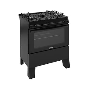 Fogão Itatiaia 5 Bocas Electra Glass Plus com Mesa de Vidro e Acendimento Automático Bivolt – Preto