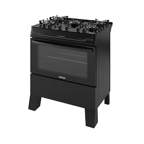 Fogão Itatiaia 5 Bocas Electra Glass Plus com Mesa de Vidro e Acendimento Automático Bivolt – Preto