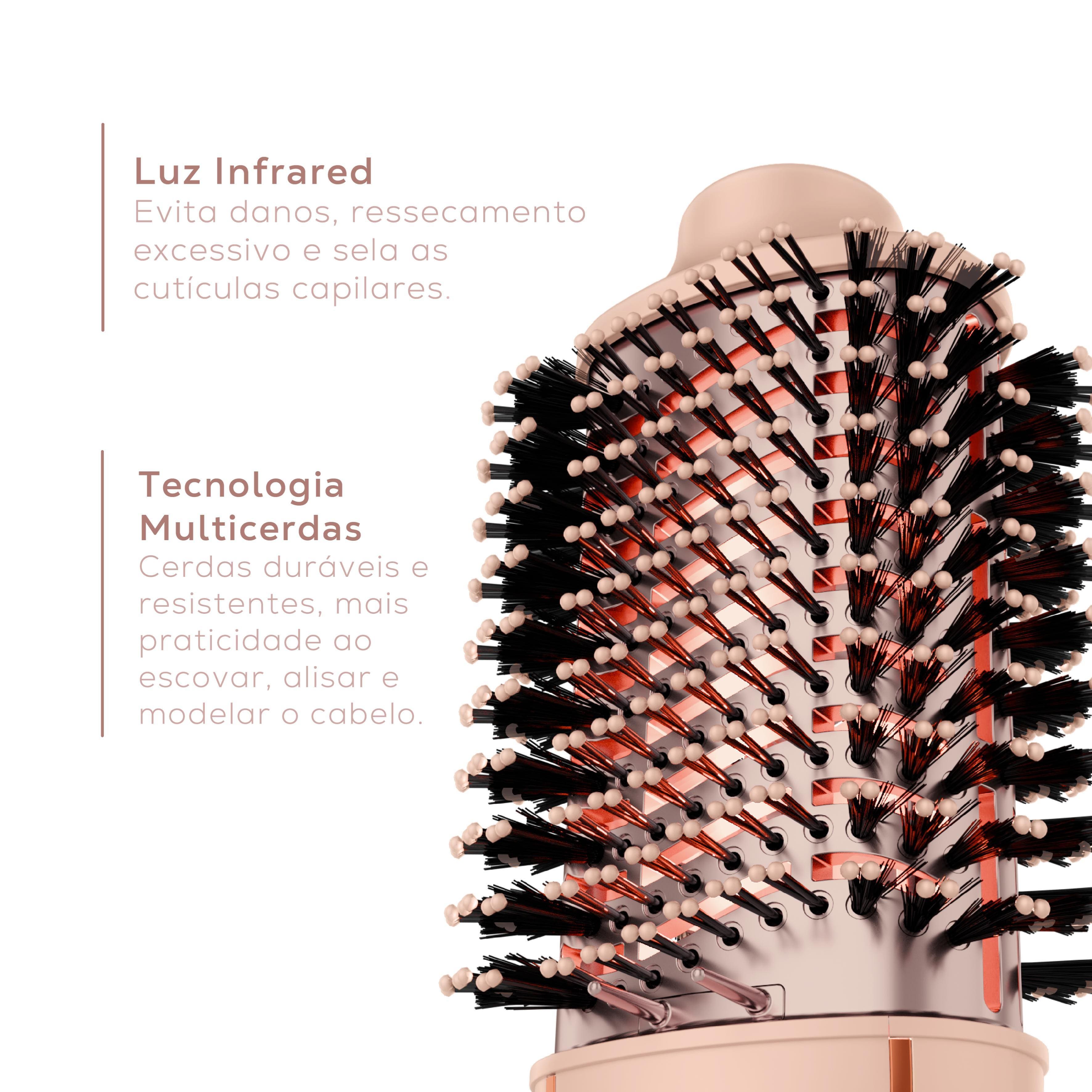 Escova Secadora Britânia BES36 Linha Viih Tube Nanocerâmica 1300W Rosa - Bivolt - 2