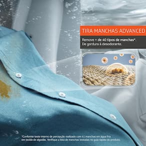 Lavadora de Roupas Brastemp BWF18AB com Ciclo Tira Manchas Advanced e Ciclo Antibolinha Branca - 18Kg