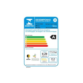 Lava e Seca Midea Slim HealthGuard Smart MF201D110WB/GK Titanium com 14 Programas, Wi-Fi e Compatível com Alexa – 11kg