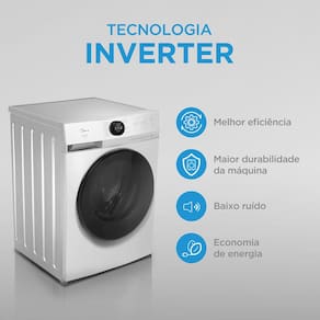 Lava e Seca Midea Slim HealthGuard Smart MF201D110WB/WK Branca com 14 Programas, Wi-Fi e Compatível com Alexa – 11kg