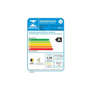 Lava e Seca Midea Slim HealthGuard Smart MF201D110WB/GK Titanium com 14 Programas, Wi-Fi e Compatível com Alexa – 11kg