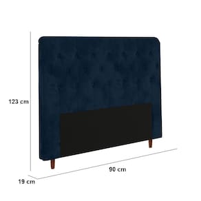 Cabeceira para Cama Box Solteiro Portobel Marcela com Revestimento em Suede