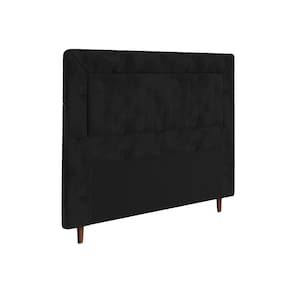 Cabeceira para Cama Box Solteiro Portobel Cintia com Revestimento em Suede - Preto - 1