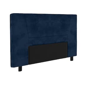 Cabeceira para Cama Box King Size Portobel Amanda com Revestimento em Suede - Azul - 1