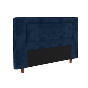 Cabeceira para Cama Box King Size Portobel Cintia com Revestimento em Suede - Azul - 1