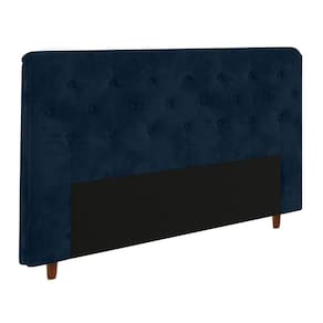 Cabeceira para Cama Box King Size Portobel Marcela com Revestimento em Suede - Azul - 1