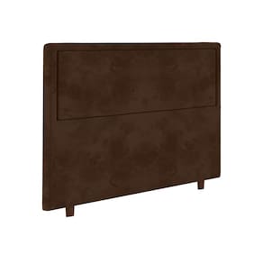 Cabeceira para Cama Box King Size Portobel Evelyn com Revestimento em Suede – 195cm de largura - Chocolate - 1